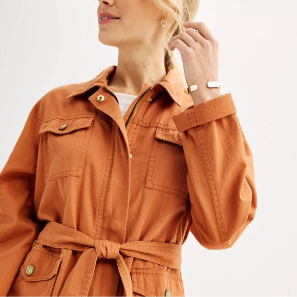 Draper James Cinnamon Field Jacket Long Sleeve Belted jacket. Missing the belt! - Picture 3 of 6